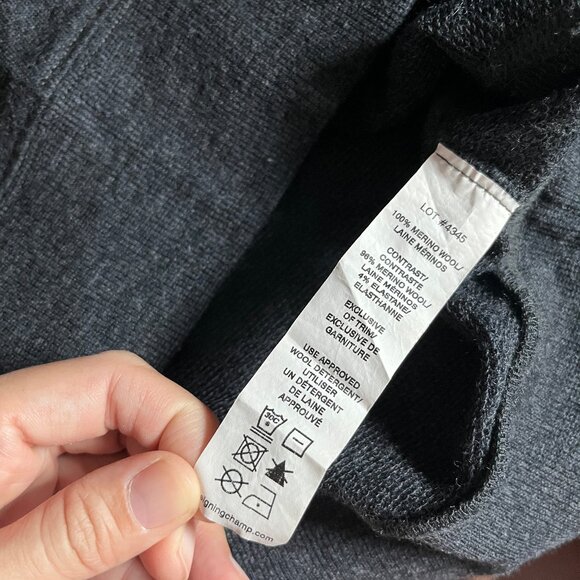 Reigning Champ 100% Merino Wool 1/4 Zip Pullover Sweater - Men's Size S - Gray - Picture 6 of 9